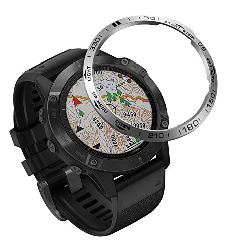 ایگرد | قیمت و خرید Abanen for Fenix 6X/Fenix 6X Pro 51mm Watch  Bezel,Stainless Steel Polished Adhesive Cover Anti-Scratch Protector Cover  Ring for Garmin Fenix 6X Pro/Sapphire (Silver)