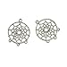 Baosity 120pcs Vintage Alloy Metal Dream Catcher Charms Pendant + 100pcs Feather Leaf Jewelry Finding