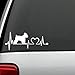 K1036 Schnauzer Heartbeat Lifeline Dog Decal Sticker