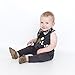 Bandana Bib Set of 4 by Matimati Baby - Extra Absorbent Drool Bibs with Snaps for Boys & Girls (Gold & Gray)