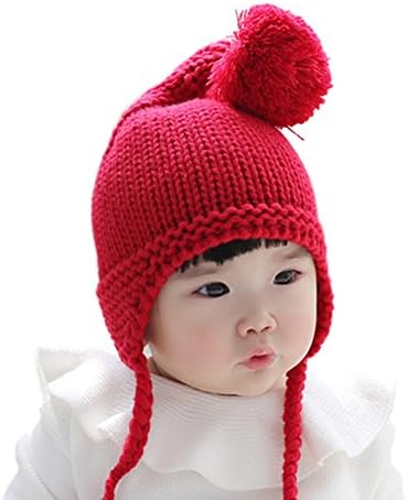TardCard Lovely Ball Infant Cap for Baby Boy/Girl Toddler Knit Earflap Beanie Hat