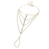 ISHOW Hand Harness Bracelet Bangle Slave Chain Link Finger Ring Bracelet