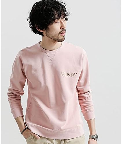 Amazon ナノ ユニバース メンズ Nano Universe 18ss ピグメント加工スタッズスウェット ピンク L トレーナー パーカー 通販