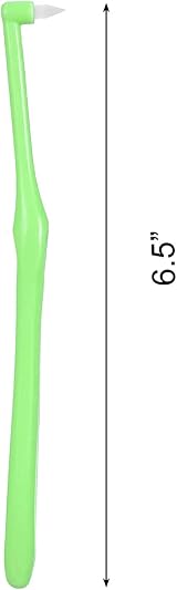 Cretty-Meet Soft Tufted Wisdom Toothbrush 2pcs Green Blue Detail Cleaning view 3