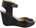 Kenneth Cole REACTION Women's Sole My Heart Wedge Sandal,Black Leather,8 M US