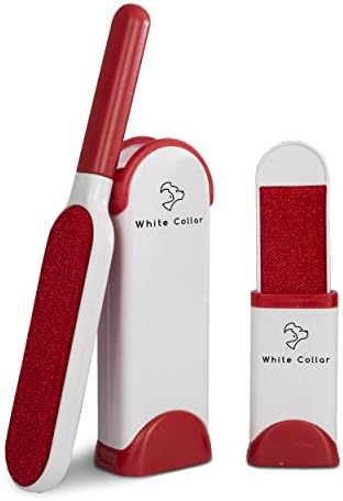 Pet Hair Remover, Fur and Lint Remover with Reusable Self-Cleaning Double Sided Brush Excellent For Dog Hair Remover , Efficient Pet Hair Remover For Furniture, Home, Red