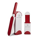 Pet Hair Remover, Fur and Lint Remover with Reusable Self-Cleaning Double Sided Brush Excellent For Dog Hair Remover , Efficient Pet Hair Remover For Furniture, Home, Red