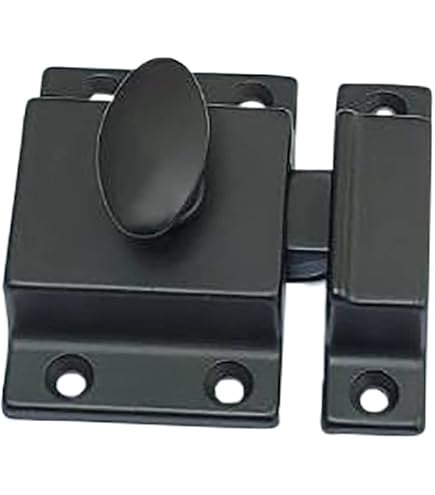 Oil Rubbed Bronze Stamped Cabinet Latch – Antique Reproduction Oval Turn Latch For Furniture, Cupboard, And Armoire Restoration (1-Pack)