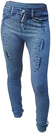 Devil Women's Denim Side Strip Tape Stretchable Jeans (Blue, Free Size)