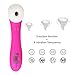 Sucker & Vibrator, Waterproof Rechargeable G Spot & Nipple & Clitoris Stimulator, 11 Powerful Vibrating Modes Sex Toy (Pink)
