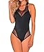 Shawhuwa Womens Sexy Mesh Sheer Racer Tank Bodysuit Clubwear Tops S Black 4