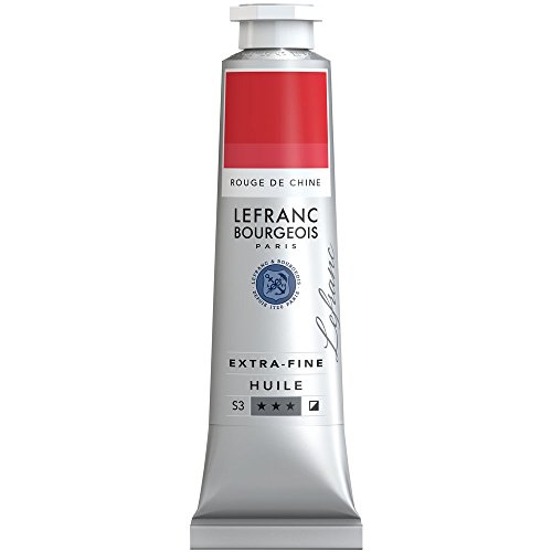 Lefranc Bourgeois Extra-Fine Oil Paint, Artists Quality, Chinese Red, 40ml Tube
