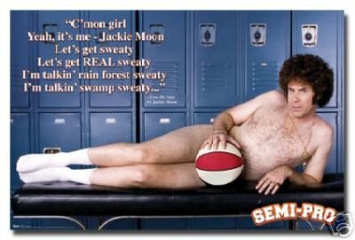 Semi-pro Movie Poster Jackie Moon Rare Funny New 24×36