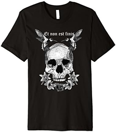 Black and White Skull Premium T Shirt by PeLari Design