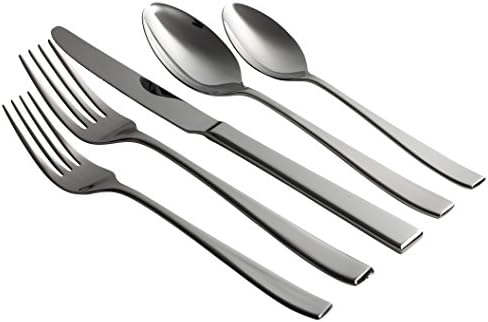 Jaf Gifts 20 Piece Silver Flatware Set With Mirror Finish - Stainless Steel Cutlery Service For 4 With Soup Spoon, Teaspoon, Dinner Knife, Dinner And Salad Fork