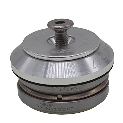 NECO H51 1-1/8" Integrated Campagnolo Campy Bike Headset 41.8mm Bearings 42mm Headtube (Silver) - Thumbnail 3