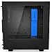 NZXT S340 Mid Tower Computer Case, Matte Black/Blue (CA-S340MB-GB)