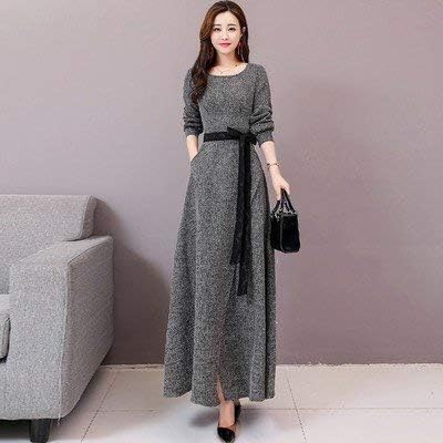 Amazon ワンピース マキシ丈 ひざ丈 長袖 ロングワンピース ワンピース スリット入り 無地 ロングワンピース レディース 並行輸入品 ワンピース チュニック 通販