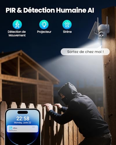 SEHMUA 4G LTE Outdoor Solar Camera with Sim Card, 2K HD IP Wireless Surveillance Camera with Solar Panel, Color Night Vision and PIR Detection, Waterproof IP66