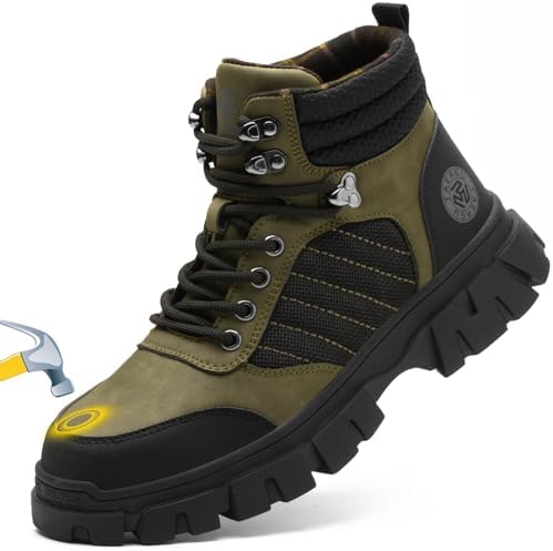 Amazon.com: ANGRYRAM Steel Toe Boots for Men Women  display picture 1