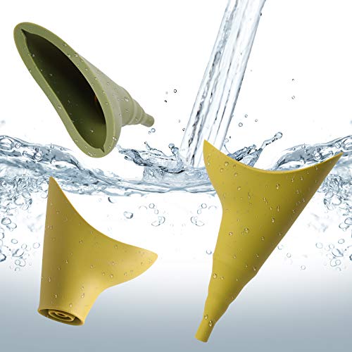 SallyFashion 2PCS Female Urination Devices, Women Pee Cup Standing Up, Portable Urinal for Women Camping, Hiking, Outdoor Activities