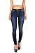 Wax Denim Women's Juniors Basic Stretchy Fit Skinny Jeans (9, Dark Denim)