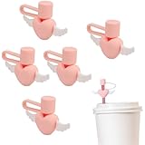 पटेलाई के 16 पीस रियूजेबल सिलिकॉन स्ट्रॉ कवर - मेटल/ग्लास स्ट्रॉ के लिए 8mm डस्ट कैप, एंटी-स्पलैश टिप्स