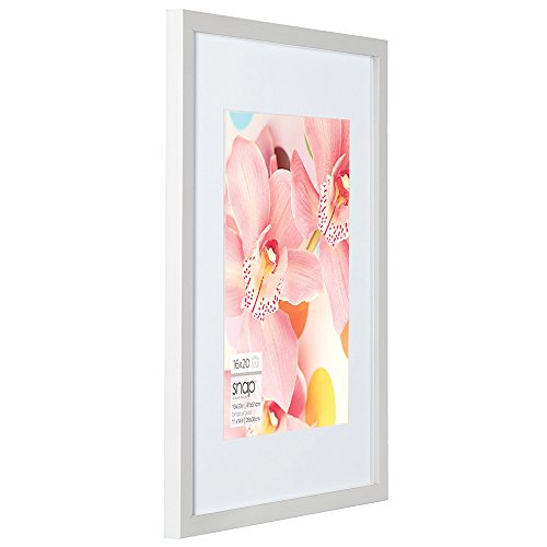 Snap White 16-inch-20-inch Wall Frame Matted to 11-inch-by-14-inch