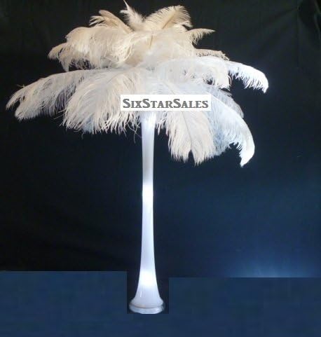 White Ostrich Feathers for centerpieces 13 to 15" Long (50 pcs.)