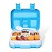 Kids Lunch Box - Leakproof 5-Compartment Bento Box for Kids and Toddler, Travel and On-the-go Meal and Snack Packing Food Storage Container, Lunch Box for boys and Girls (Blue)