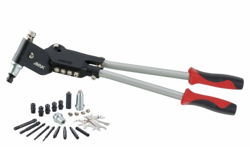 AVAK MaxDuty Swivel TRIO - 3-in-1 360 Heavy Duty Swivel Head Fastening Tool for 1/4" Rivet, 3/8" Blind Rivet Nut and 5/16" Rivet Stud. (Standards UNC)