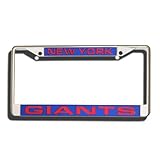 Rico Industries NFL New York Giants Laser Cut Inlaid Standard Chrome License Plate Frame