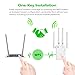 Qoosea WiFi Extender Repeater/AP/Router AC1200 Mbps Dual Band Wireless Signal Range Booster with 4 External 3dBi Antennas Compatible with Smart Home & Alexa Devices - White