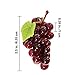 Supla 10 Pack Artificial Grapes Mini Grape Clusters Rubber Grape Bundles Decorative Grapes Bunches in Black Burgundy Red Green 2.5