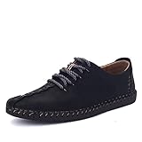 Tezoo Suede Casual Shoes, Men's British Style Handmade Classic Leather Oxford Flats Shoes, Casual Shoes, Lace-up Loafers, Flats Sneakers