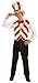 Forum Novelties Men's Mr. Peppermint Holiday Costume, White/Red, Standard