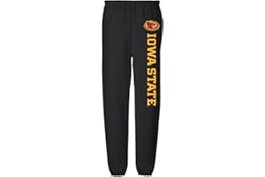 CAMPUS LAB Official Collegiate NCAA Jogger Sweatpants Unisex for Men & Women Collegiate Team Logo Black Collection