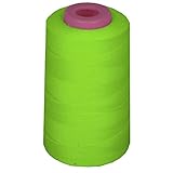 LA Linen Serger Cone Thread 100% Spool Polyester / 6000 Yards / Lime Green.