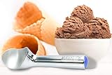 Zeroll 1012 Original Ice Cream Unique Liquid Filled Heat Conductive Handle Simple One Piece Aluminum Design Easy Release 24 Scoops per Gallon Made in USA, 3-Ounce, Silver