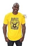 Harley-Davidson Mens Eat Asphalt V-Twin Chain Yellow Short Sleeve T-Shirt - 4X