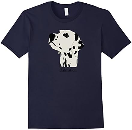 Mens Black and white dalmatian dog lover's T-shirt Large Navy
