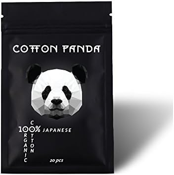 Japanese Unbleached Cotton 100% Organic [ 20 Pads ] Durable Packaging, Best for Vaping by "Cotton Panda"