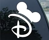 graphix Letter D, Mouse Ears, Disney World Decal Car Truck Automotive Window Decal Bumper Sticker (5.5