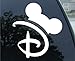 Crawford Graphix Disney Decal, Disney Letter D, Mouse Ears, Disney World Decal Car Truck Automotive Window Decal Bumper Sticker (5.5