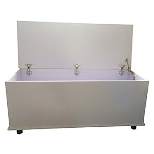 Redstone Otomana Blanco - Bisagra Única - Arcón Baúl Caja de Almacenaje