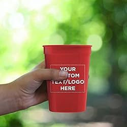 Custom Disposable Plastic Cups 12 oz. Set of