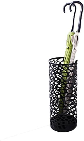 キャンペーンもお見逃しなく ブラックメタルの傘スタンドブラケット小さなストレージラックラウンド21x51cm