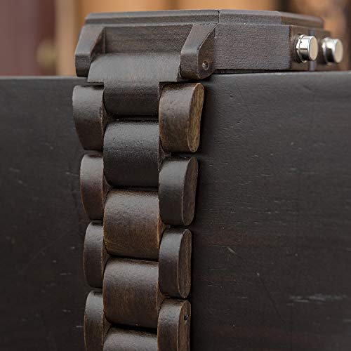 Mens-Electronic-Watch-Wooden-Outdoor-Sports-Wristwatch-LED-Backlit-Black-Classic-Watch