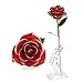 OUTAD Rose Flower, Best Gift for Valentine's Day, Mother's Day, Anniversary, Birthday Gift, Gift for Lover Mother Girlfriend, 24k Golden Plated Rose in Gift Box Red