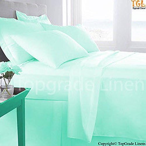500 Thread Count 2pc Aqua Blue Solid German Extra Large Square Size Pillow Shams (31"X31") 100% Egyptian Cotton